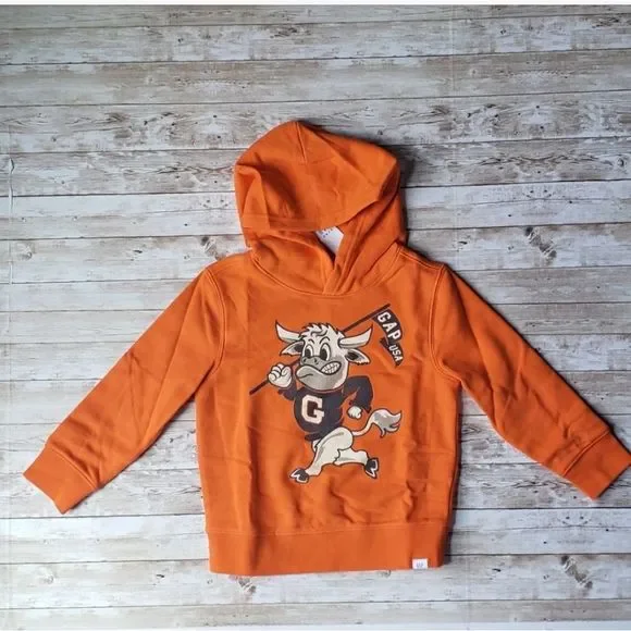 GAP Pullover Hoodie with Bull Carrying GAP Flag - Picture 1 of 4